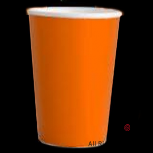 VASO POLIPAPEL 240CC FLUO NARANJA  X 8